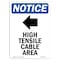 Signmission OSHA Notice Sign, 10" H, Aluminum, High Tensile Cable Sign With Symbol, Portrait, V-13491 OS-NS-A-710-V-13491 - alternate 1